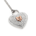 Bijoux fantaisie Pendentifs coeur en argent sterling 925 avec CZ